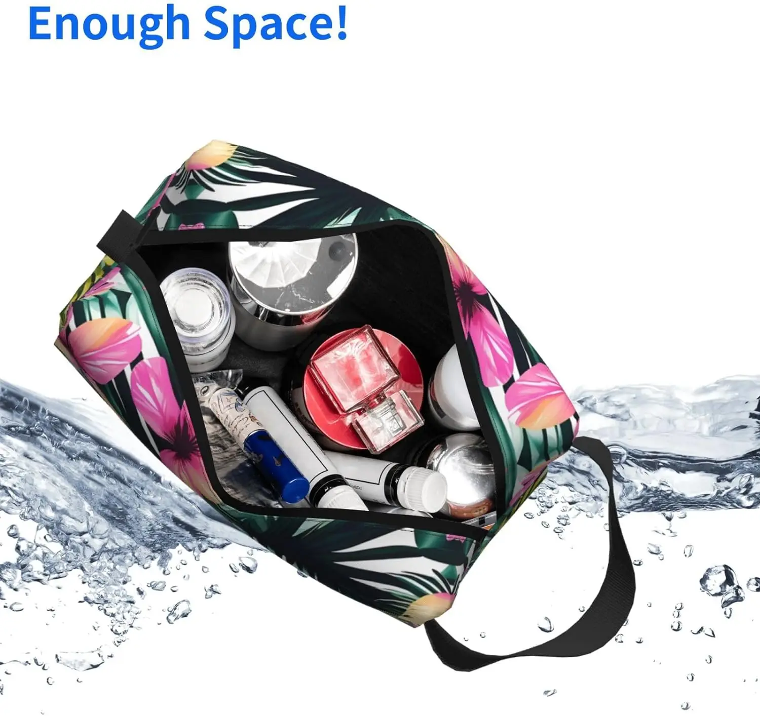 Тропическая летняя Гавайская Цветочная сумка для туалетных принадлежностей с