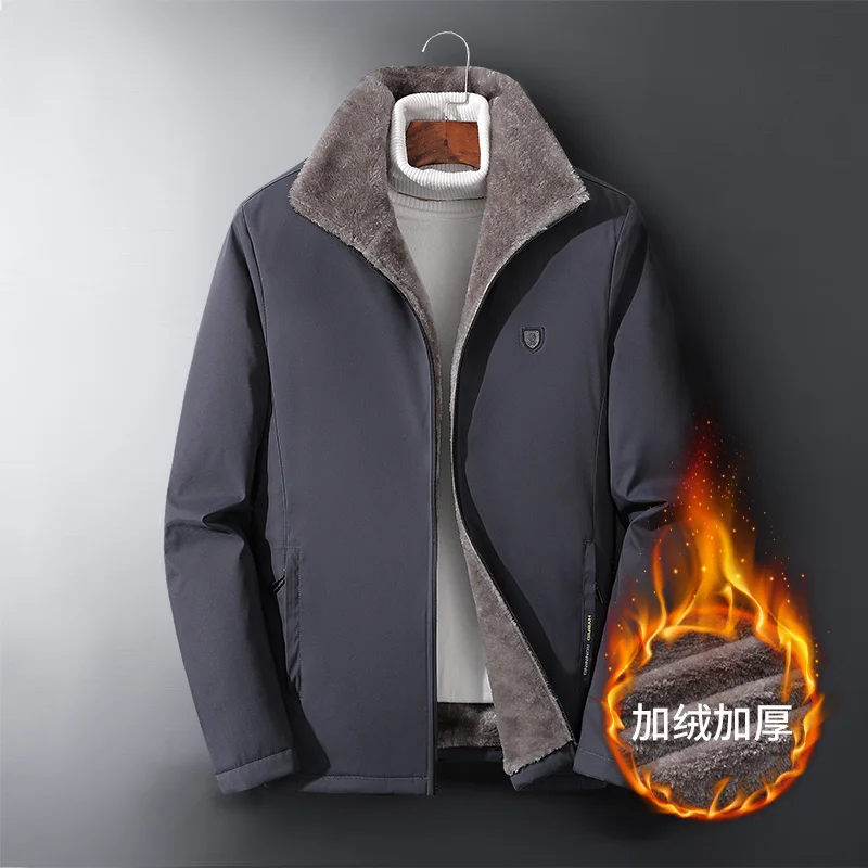 

2022 New Waterproof Winter Jacket Men Hoodied Parka Thick Lambkin Jacket for Men Warm Cotton-padded Jacket Big Sized Clothing