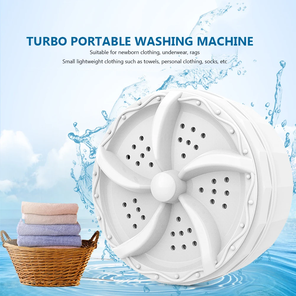 

Portable Mini Washing Machine USB Automatic Sock Washer Equipment Clothes Washer Rotating Turbines Laundry Machine For Home Trip