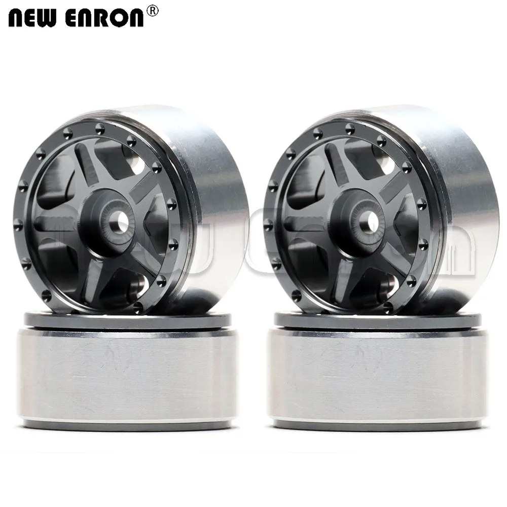 

NEW ENRON 30mm 1.0" Metal Beadlock CNC Micro Five-pointed Star Wheel Rim Hub for 1/24 RC Axial SCX24 90081 AXI00001 mini crawler
