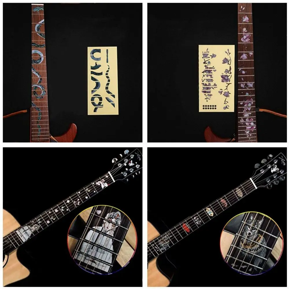 

22 Styles Electric Guitar Parts Beautiful Fretboard Sticker Cross Inlay Decals Guitarra Accessories Ultra Thin Stickers