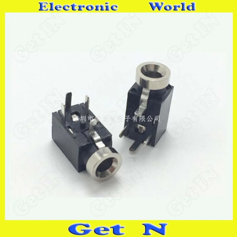 

200pcs PJ-210 2.5mm Female Headphone Socket 4DIP Pins 2.5 Audio Video Jacks Connectors High Quality