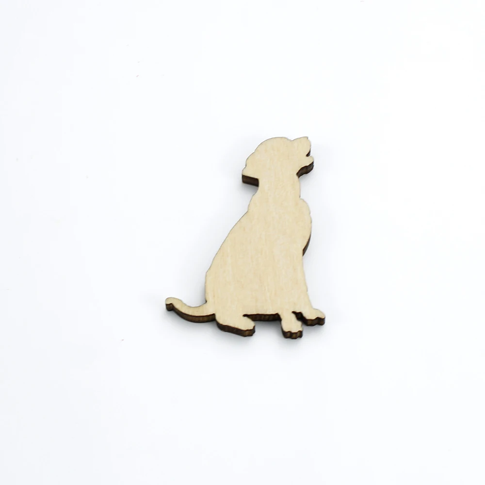 

Pet dog shape, mascot laser cut, Christmas decorations, silhouette, blank unpainted, 25 pieces, wooden shape (18035)