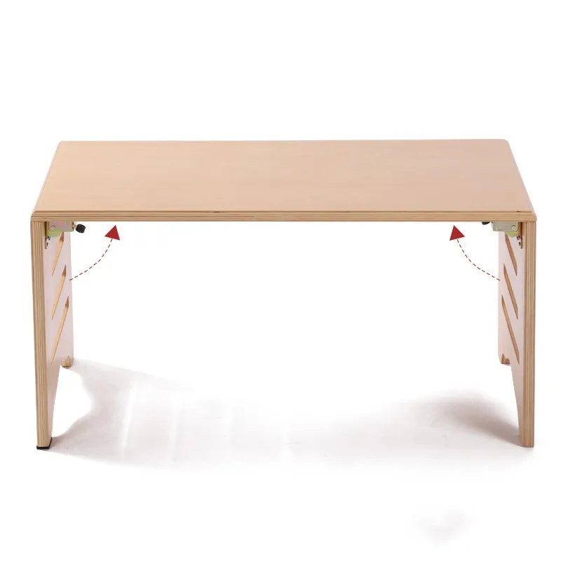 

Современный деревянный складной столик для кровати, поднос для завтрака, складные ножки 100x8 см, мебель для гостиной, Маленький журнальный столик с деревянным центром