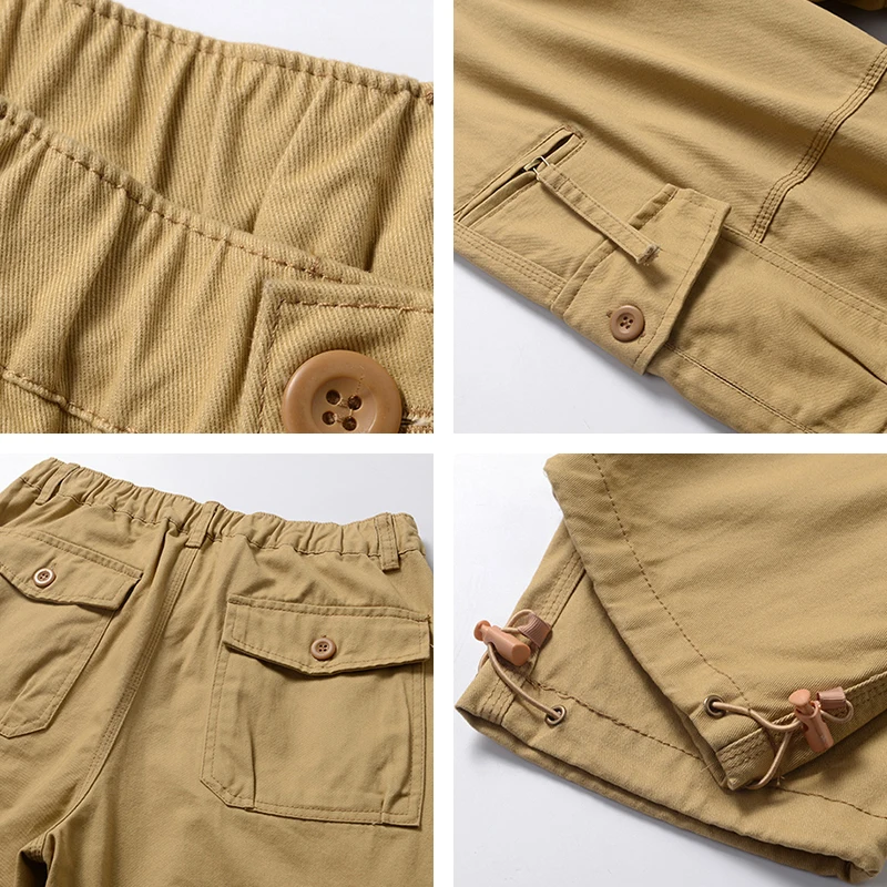 Брюки-карго мужские однотонные повседневные тактические штаны с несколькими