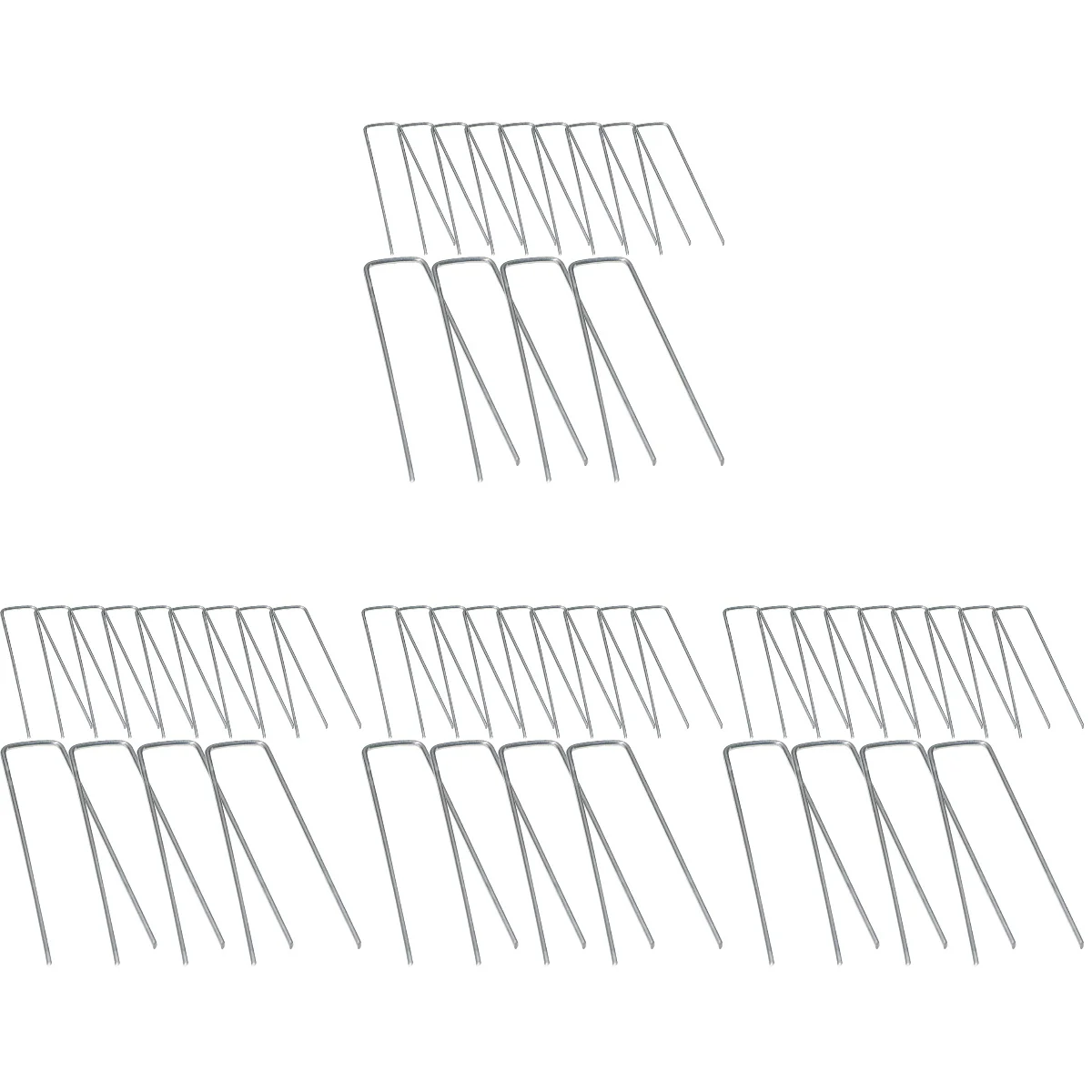 

100 pcs Garden Turf Stakes Tent Stakes Yard Camping U-Shaped Gardening Stakes U-Shaped Ground Stakes Landscape Stakes