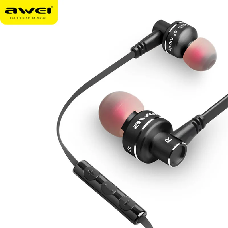 

Awei Metal Wired Earphone Earbuds Stereo Headset In-Ear Auriculares With Microphone For iPhone Samsung Xiaomi laptop ES-10TY