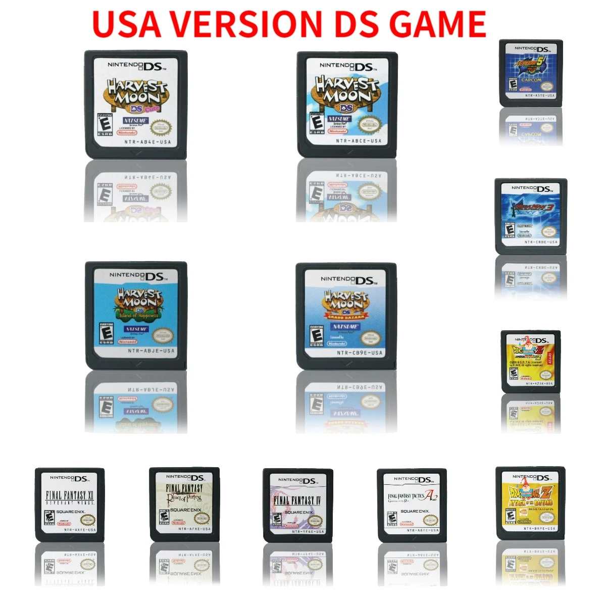 

USA Version Final Fantasy Attack of the Saiyans Mega Man Harvest Moon DS Game Card For Nintendo DS 3DS 2DS XL Console