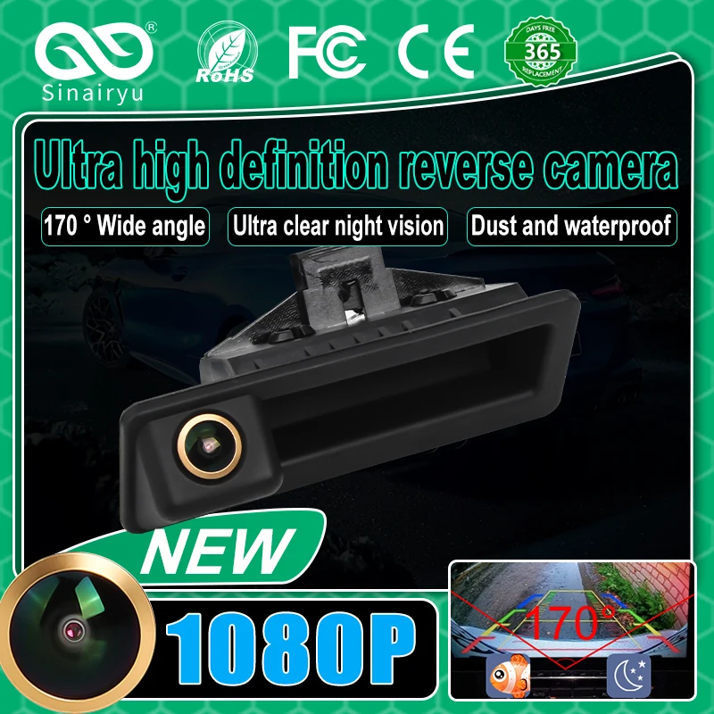 

Rear View Camera For BMW X1 X3 E39 E53 E82 E88 E84 E90 E91 E92 E93 E60 E61 E70 E71 E72 Backup Reverse AHD 2K Fisheye Lens Camera