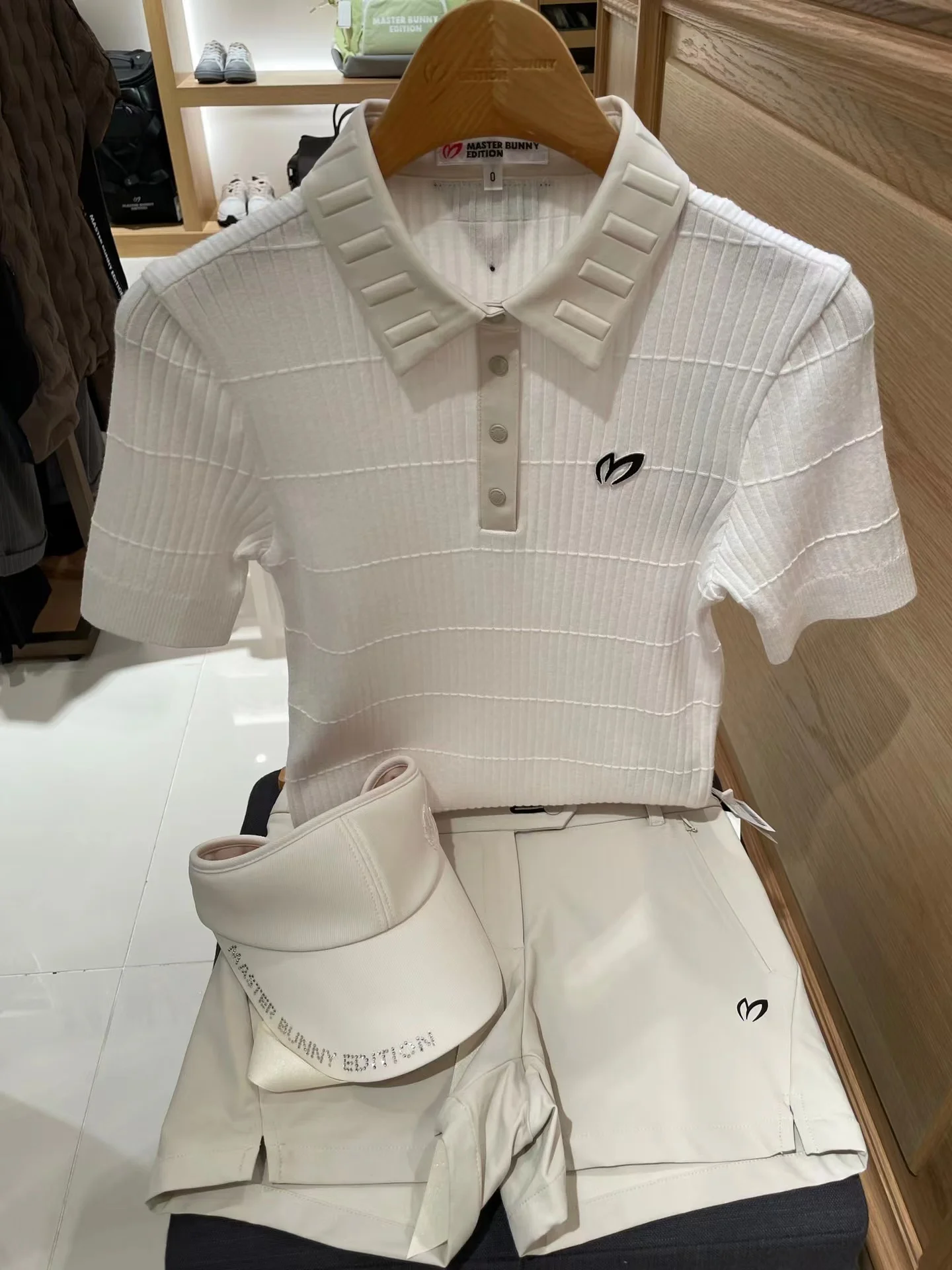 

New Spring/summer Women's Elastic Knitted Shirt Golf Gown Knitted Top Free Delivery