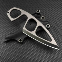 mini fixed blade military knife cute army rescue knives 440c full tang straight knife abs plastic sheath outdoor camping tool