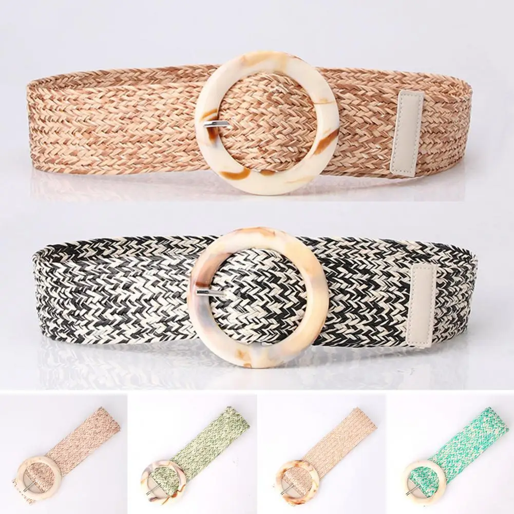 

Long Lasting Stylish Round Buckle Simple Belt Strap Soft Belt Strap Lightweight Fashion Accessory