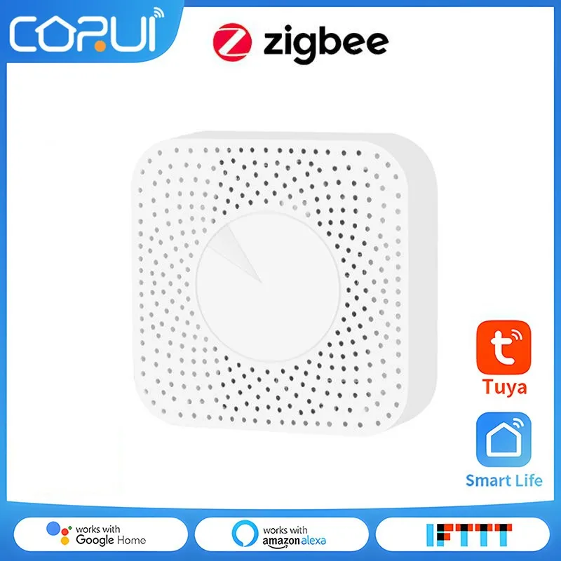 

Умный датчик температуры и влажности воздуха CORUI Tuya Zigbee 6 в 1, детектор автоматизации сигнализации PM2.5, формальдегида