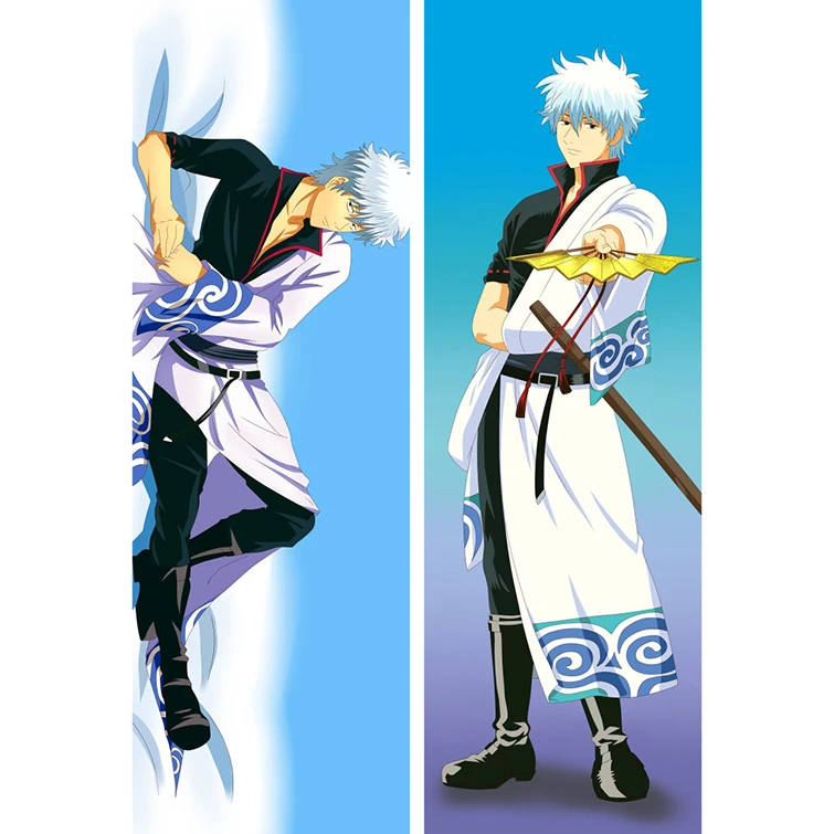 

180cm Gin Tama Body Pillow Case Gintoki Sakata Printing Pillowcases Girl Hugging Case Soft Cushion Cover Both Sides Cover Men