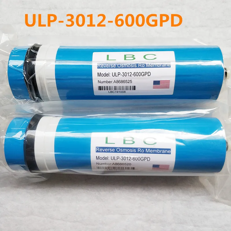 2pcs 600 gpd הפוך אוסמוזה מסנן ULP 3012-600 gpd קרום אולטרה הפוך קרום ro מים מסנן מחסנית