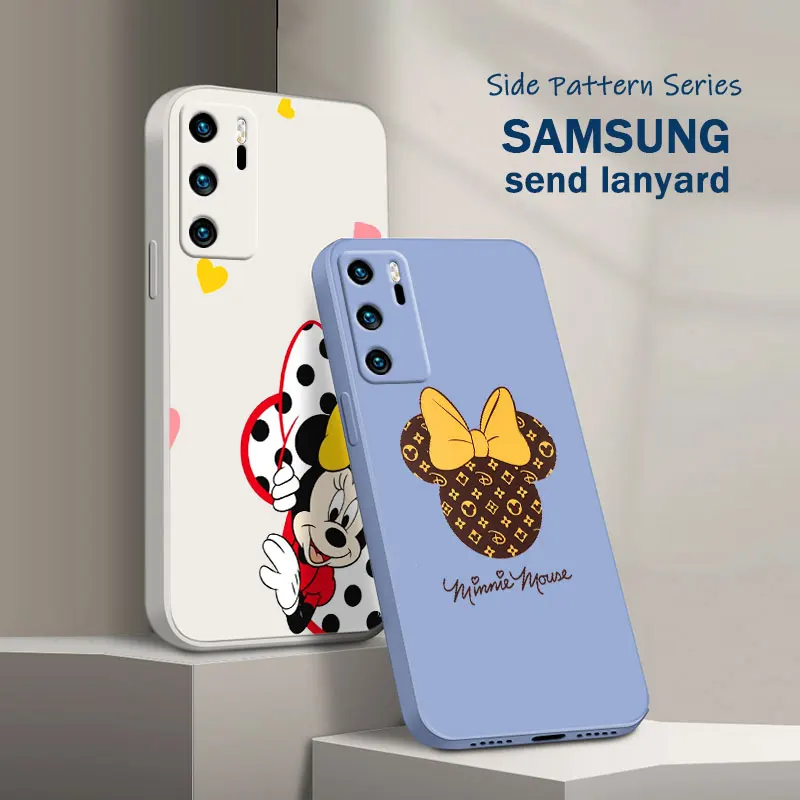 

Disney Mickey Mouse LOGO Fashion Phone Case For OPPO A72 A57 A54S A53S A52 A31 A16S A9 A5 A1K A12 AX7 F21 F9 A5 Liquid Rope Soft