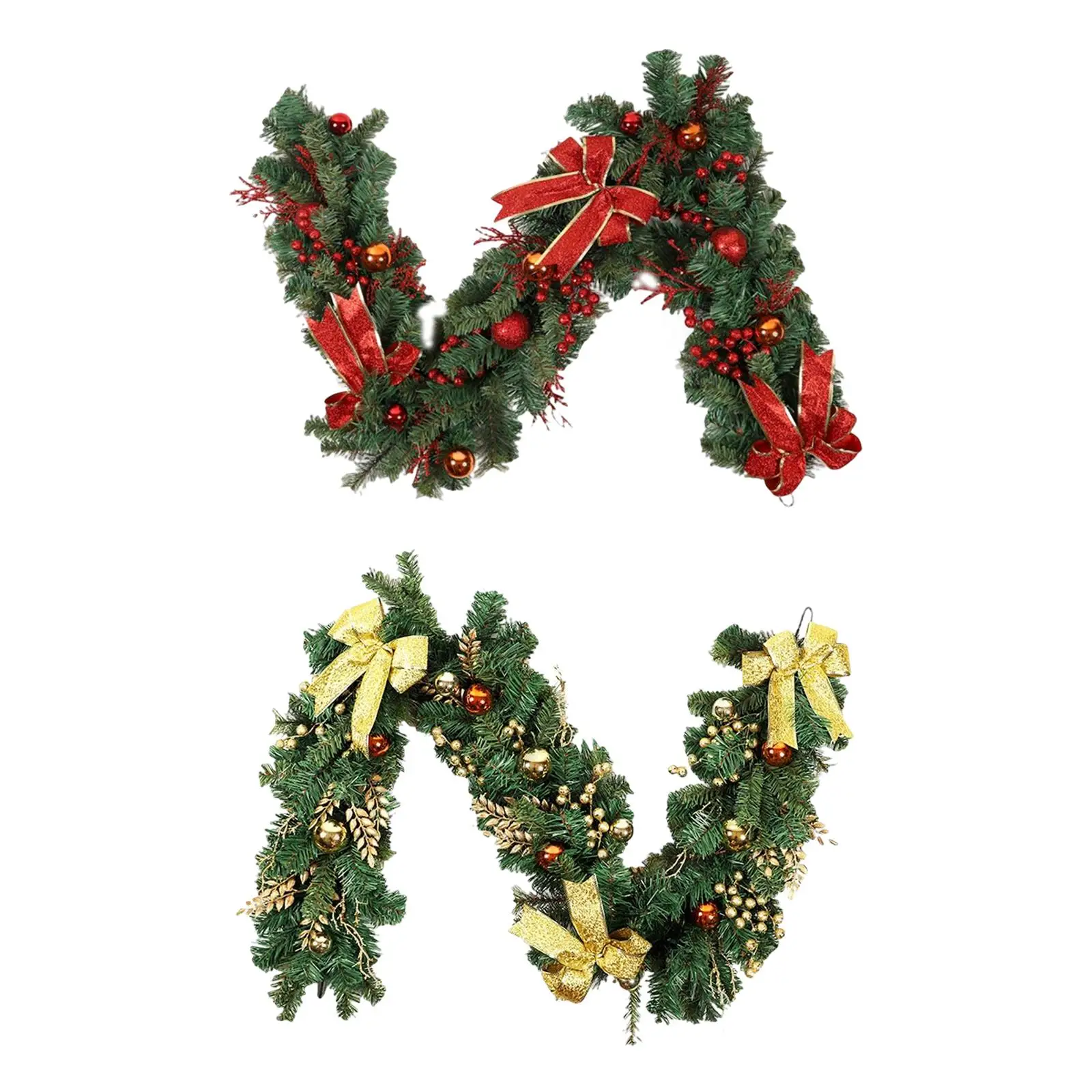 

Рождественская гирлянда футов, Классическая ротанговая искусственная лоза для украшения дома, лестницы, улицы