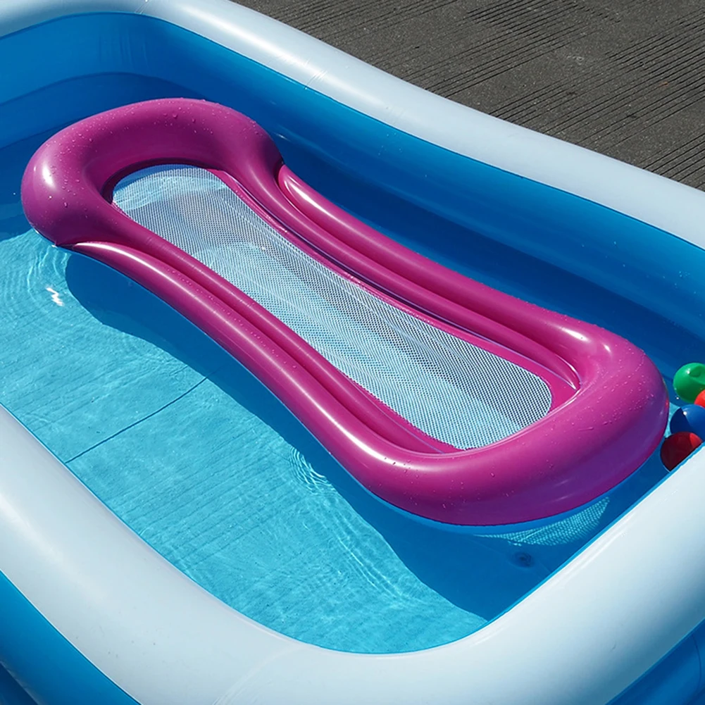 

Floating Water Hammock Float Lounger Floating Toys Inflatable Bed Chair Swimming Pool Foldable Inflatable Hammock Bed