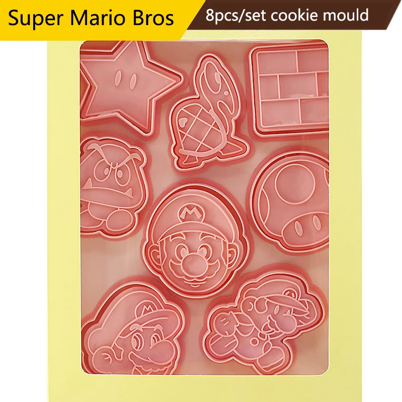 8 шт./компл. Super Mario Bros формочки для печенья пластиковые выпечки аксессуары