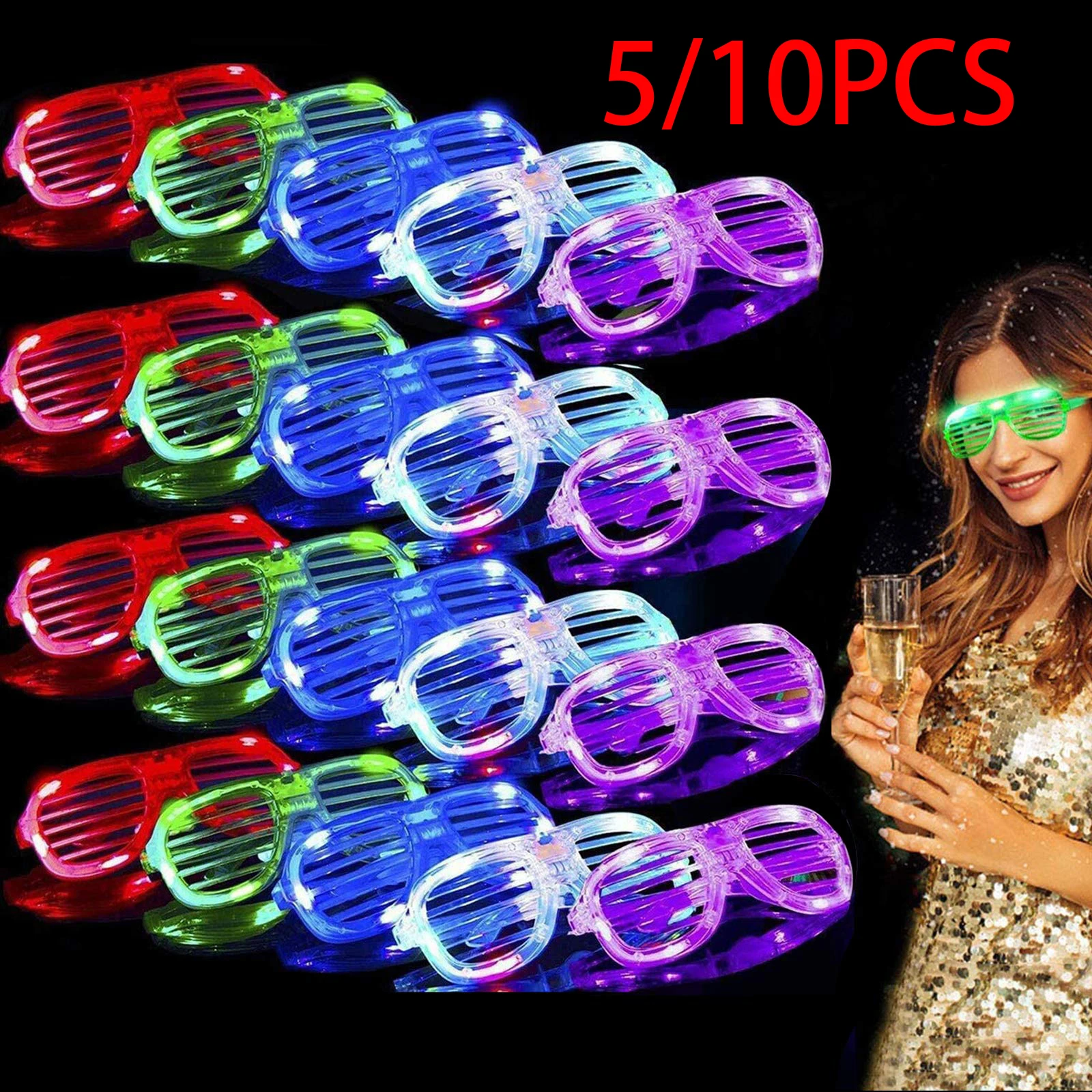 

LED Glasses Party Supplies Shutter Shades Glow Glasses Led Party Sunglasses Kids/Adult Glow In Dark Party Favors Party Glow Toy