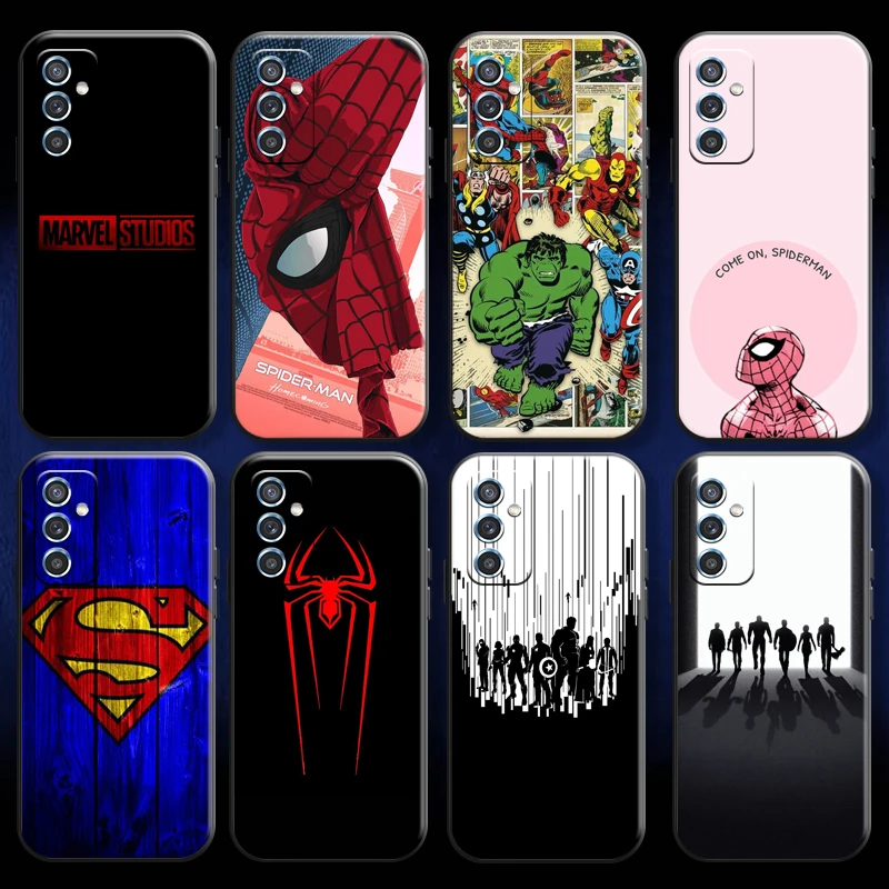 

Marvel Avengers Spider Man For Xiaomi Redmi 10 Note 9 10 Pro 5G 9T 10S Phone Case Carcasa Black Funda Coque Back Soft