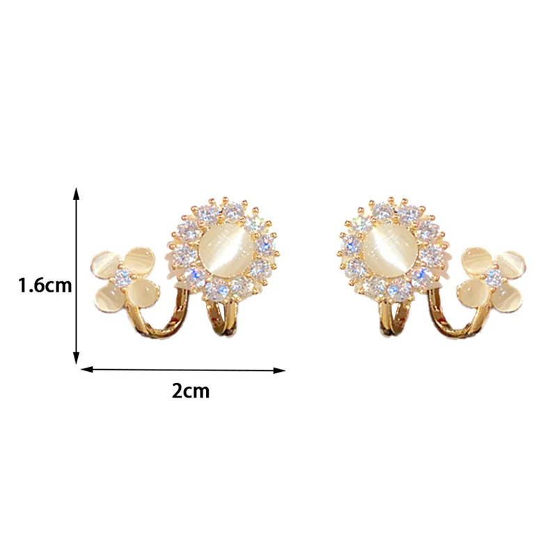 Изысканные простые серьги-гвоздики с кристаллами кошачий глаз камнем в виде