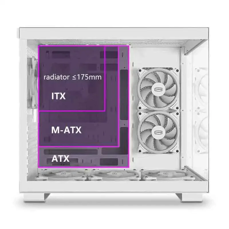 Pccooler C3 T500 ATX чехол 270 ° Стеклянный Панорамный боковой прозрачный компьютерный