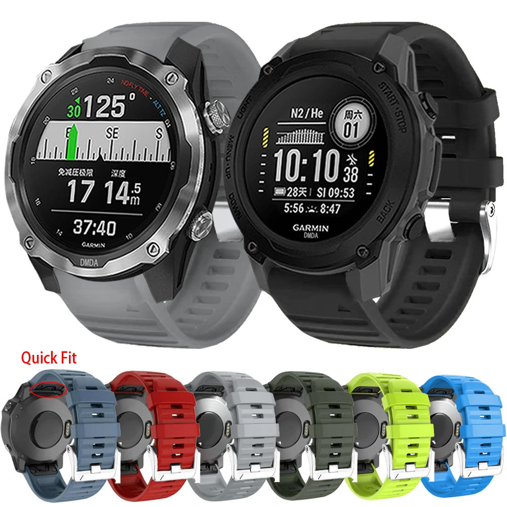

Ремешок силиконовый для Garmin спуска Mk2/Mk2i/Mk1/G1 Epix Gen 2, быстросъемный спортивный браслет для наручных часов MARQ/Enduro 2, 22 мм, 26 мм