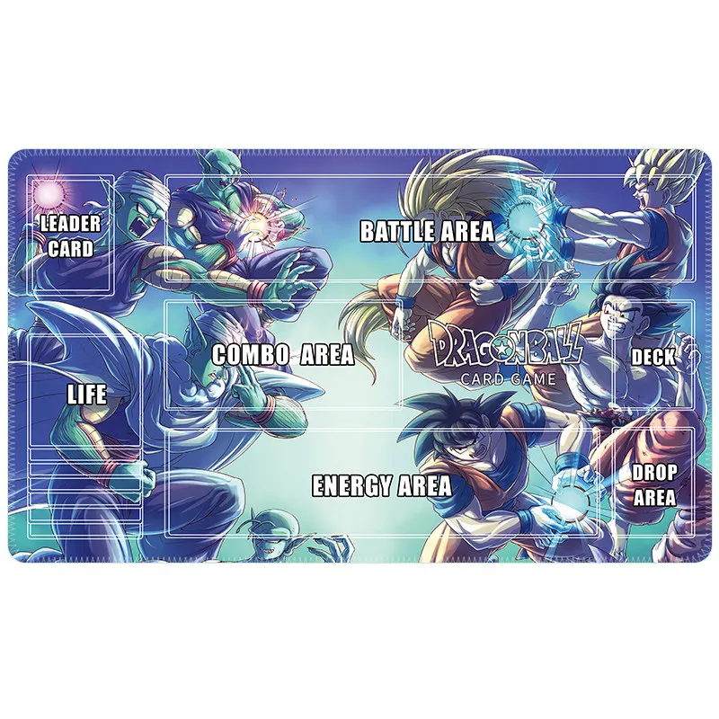Фото Игровой коврик для карточных игр Dragon Ball (26 моделей): Сон Гоку, Вегета, Чи-Чи, 2 мм, с прошитыми краями, для одиночных битв, резиновый, настольный коврик для карточных игр №4