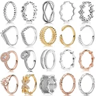 Новый 2019 100% 925 стерлингового серебра розовое золото блеск круг семян кружево любви кольцо для Европы; Оригинальные женские модные ювелирные изделия