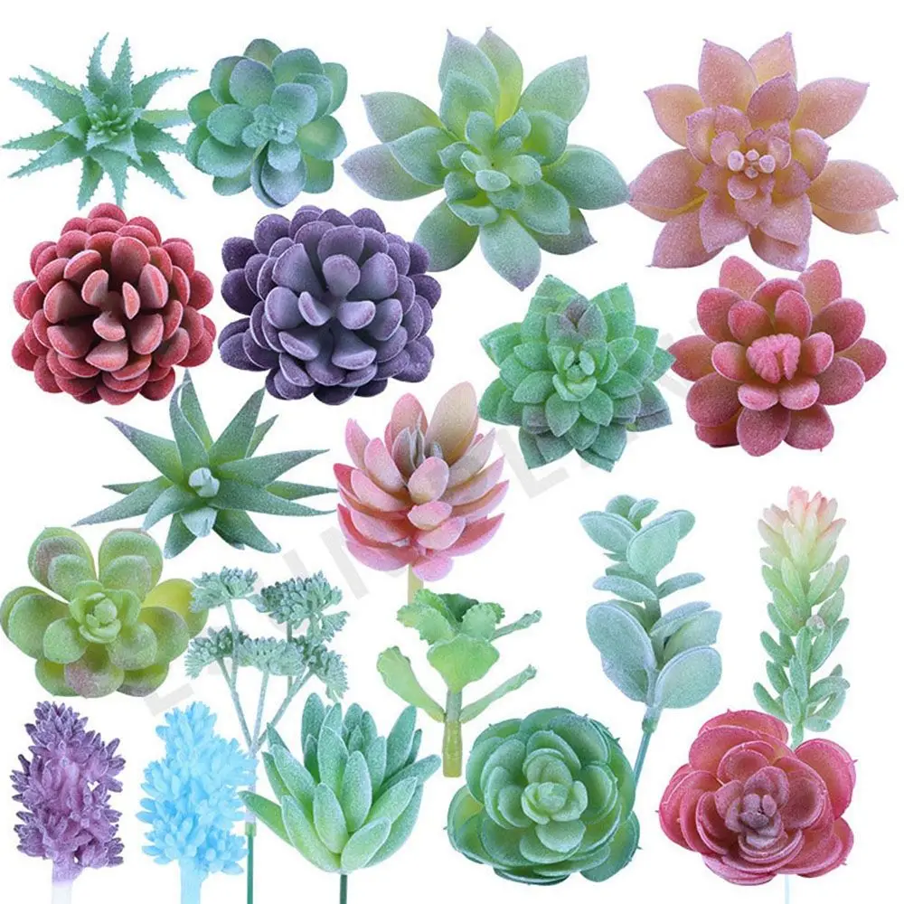 

Home Garden Decoration Green Artificial Succulents Plants Desktop Mini Small Bonsai Bedroom Living Room Ornament Party Supplies