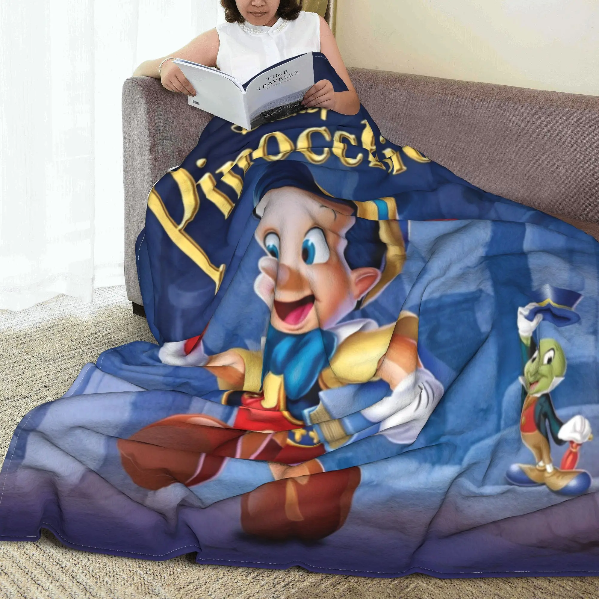 Пиноккио приключения кукольные одеяла мультфильм фланель потрясающее теплое