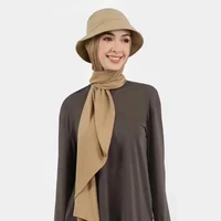 2022 new chiffon hijab bonnet voile instant hijab cap for women scarf shawl turban hoofddoek foulard femme hijab chiffon hijabs