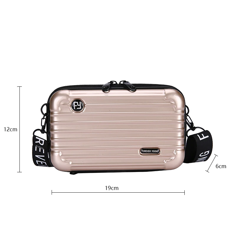 Women PVC Cosmetic Pouch Travel Suitcases Bag Shaped Wallet Handbag Makeup Storage Organizer Pouch Suitcase Shoulder Bag Clutch