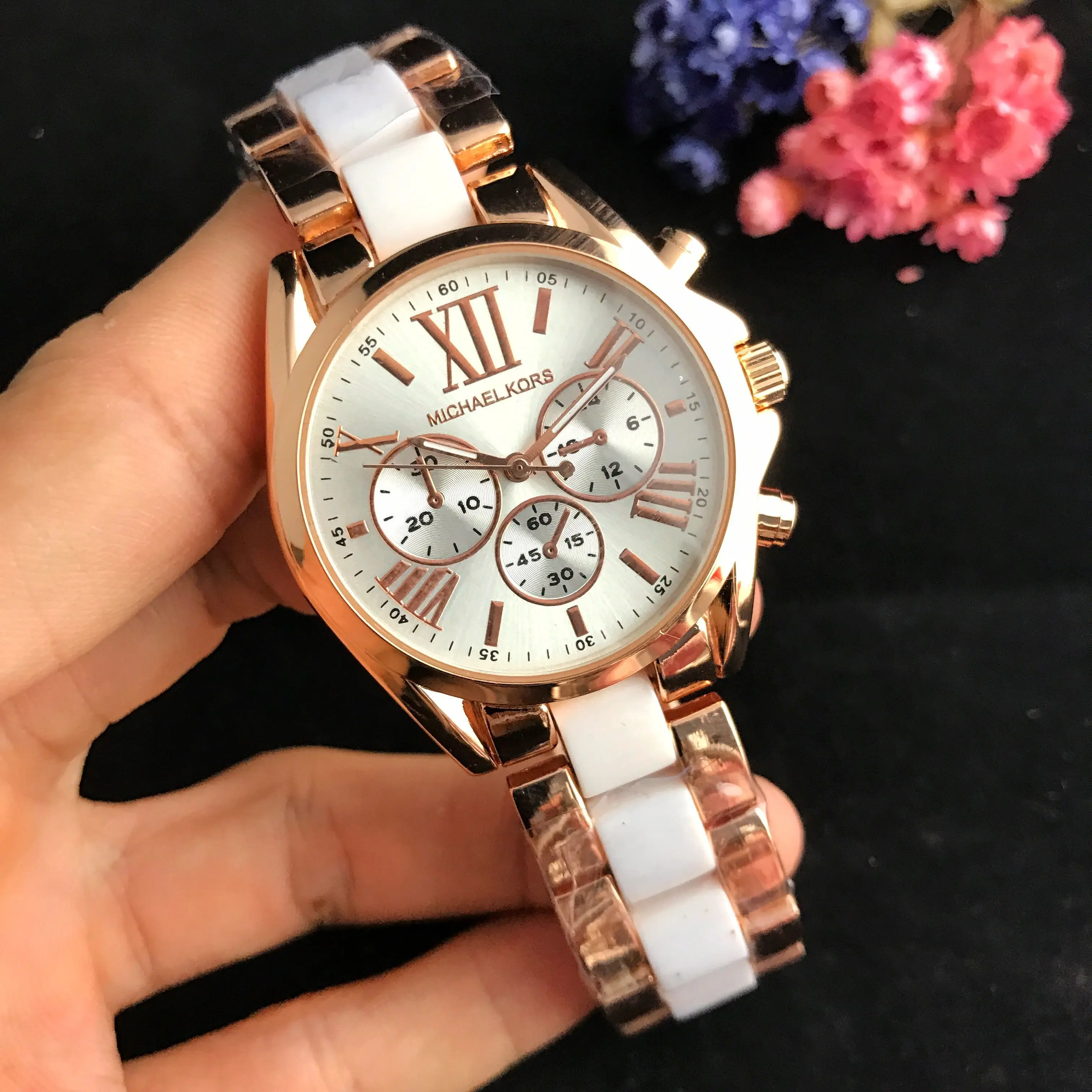 Фото Женские модные часы Michael Kors, кварцевые часы в деловом стиле из сплава, роскошный дизайн, многофункциональный хронограф, элегантный подарок для женщин №1