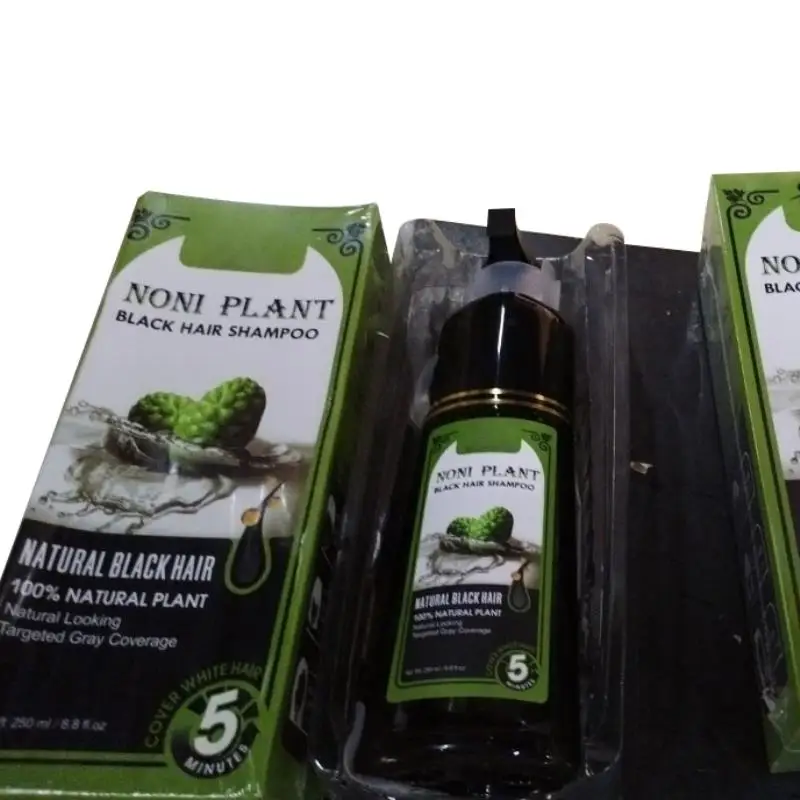 

250ml White Hair Coloring Shampoo Natural Noni Essence Hair Shampoo Fast Blacking Hair Dye Gray Covering Removal