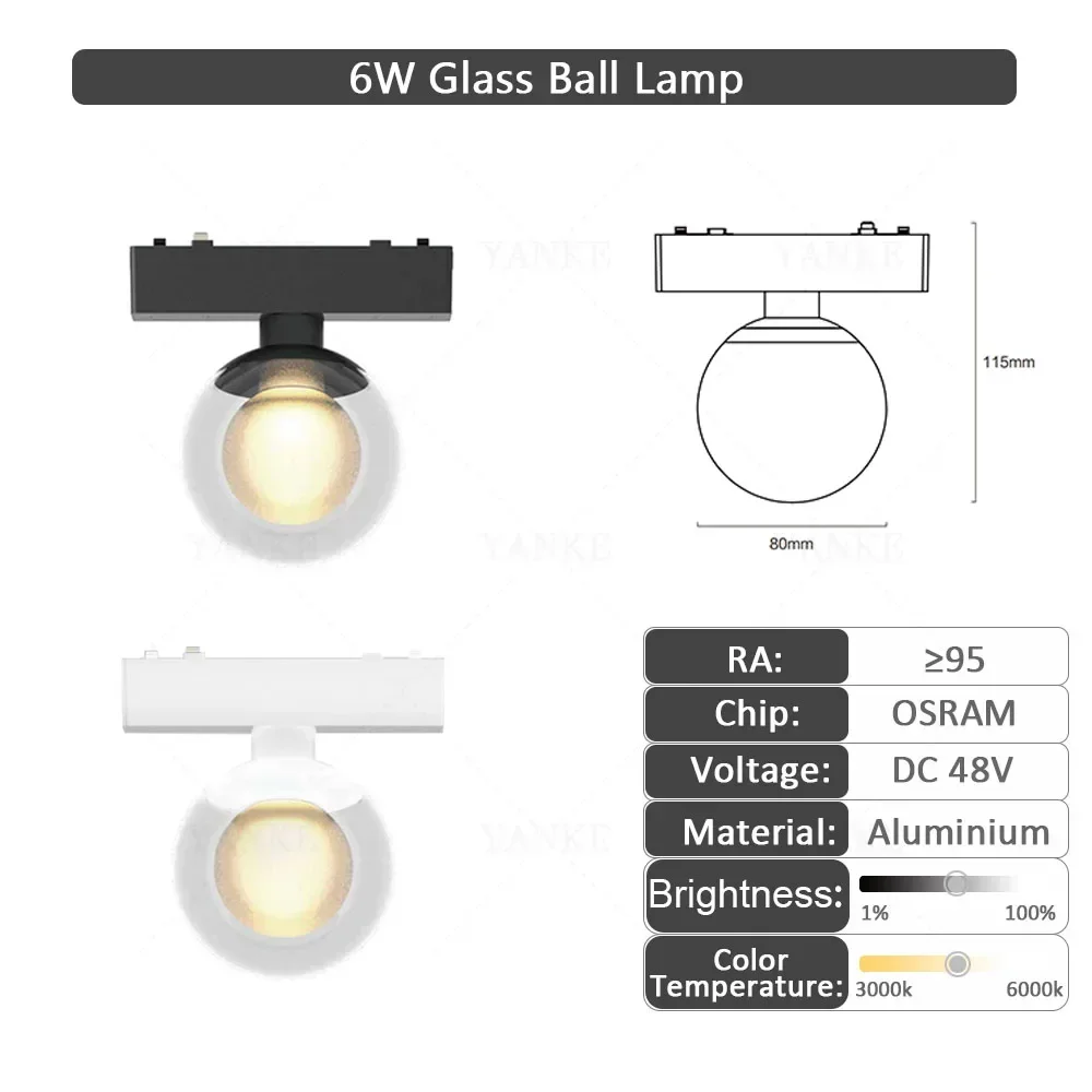 

Умный магнитный трековый светильник YANKE для потолка