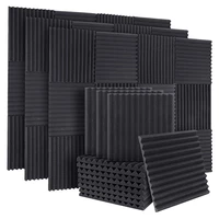 50pcs acoustic soundproof foam sound absorbing panels sound insulation panels wedge for studio walls ceiling1x12x12inch