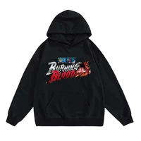 streetwear anime luffy mens hoodies 320g heavy fabric cotton casual fleece pullover unisex sweatshirt man hoody hip hop clothes