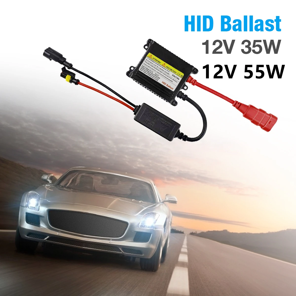 

2PCS HID Xenon Lamp Ballast Car Ballast 35W 55W Ultra-thin DC Fast Start Ballast 12V H1 H3 H4 H7 H8 H9 H11 9005 9006 Headlight