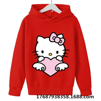 Hello Kitty Kawaii Kids Fashion Boys Clothing Autumn Hoodies 1