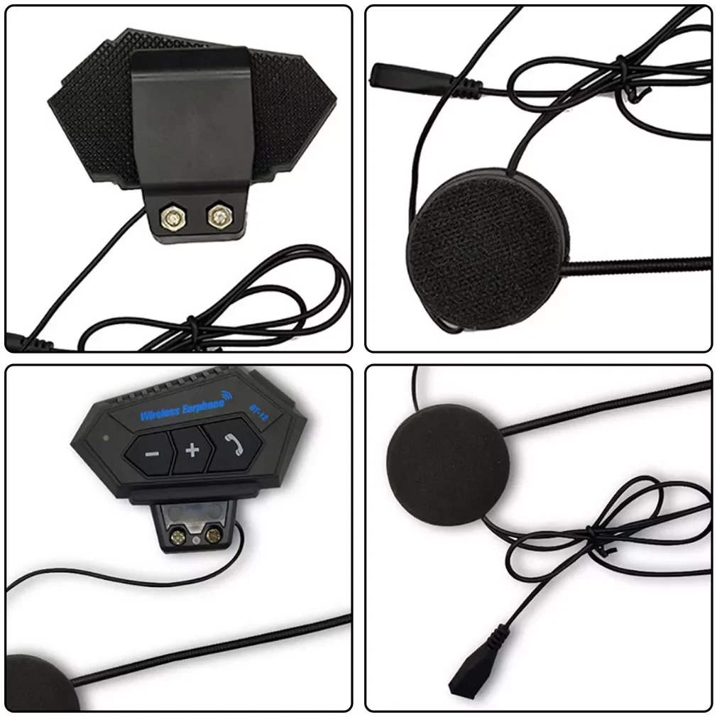 QTB35 Motorcycle BT Helmet Headset Wireless Hands-free call Kit Stereo Anti-interference Waterproof Music Player Speaker enlarge