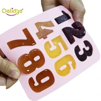 1pc 1 9 number food grade silicone cake baking mold fondant mould chocolate 3d ice cube maker mold pastry tool