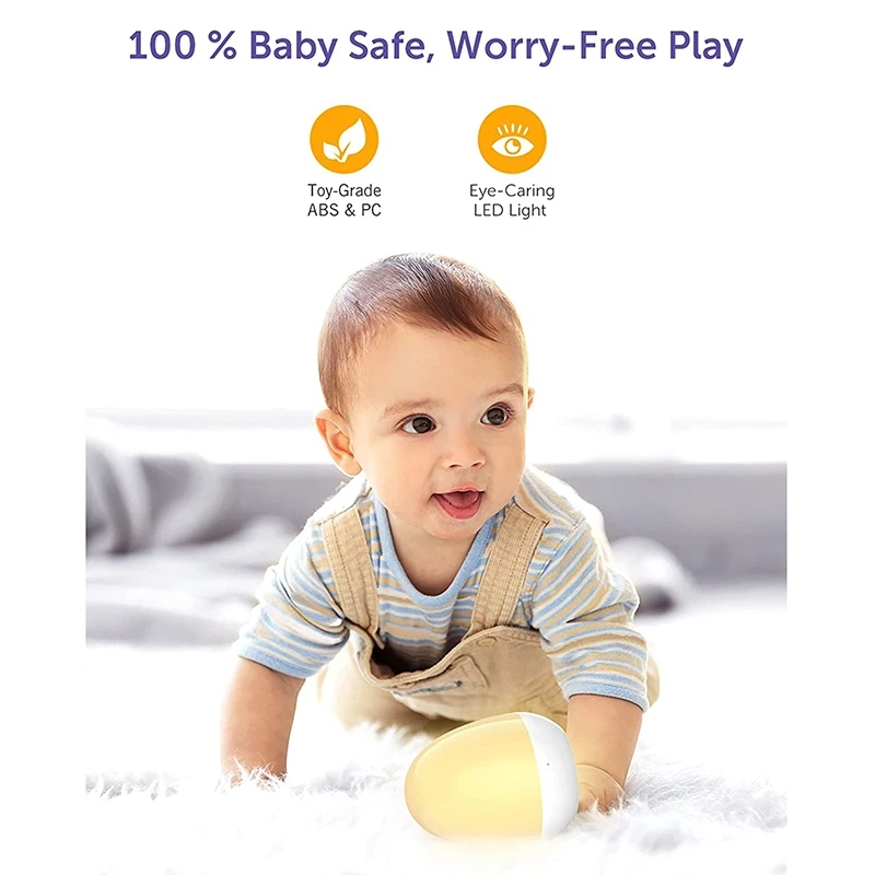 Promotion! Night Lights For Kids With Stable Charging Pad Press Control Timer Setting ABS+PC Baby Egg Lamp Breastfeeding |
