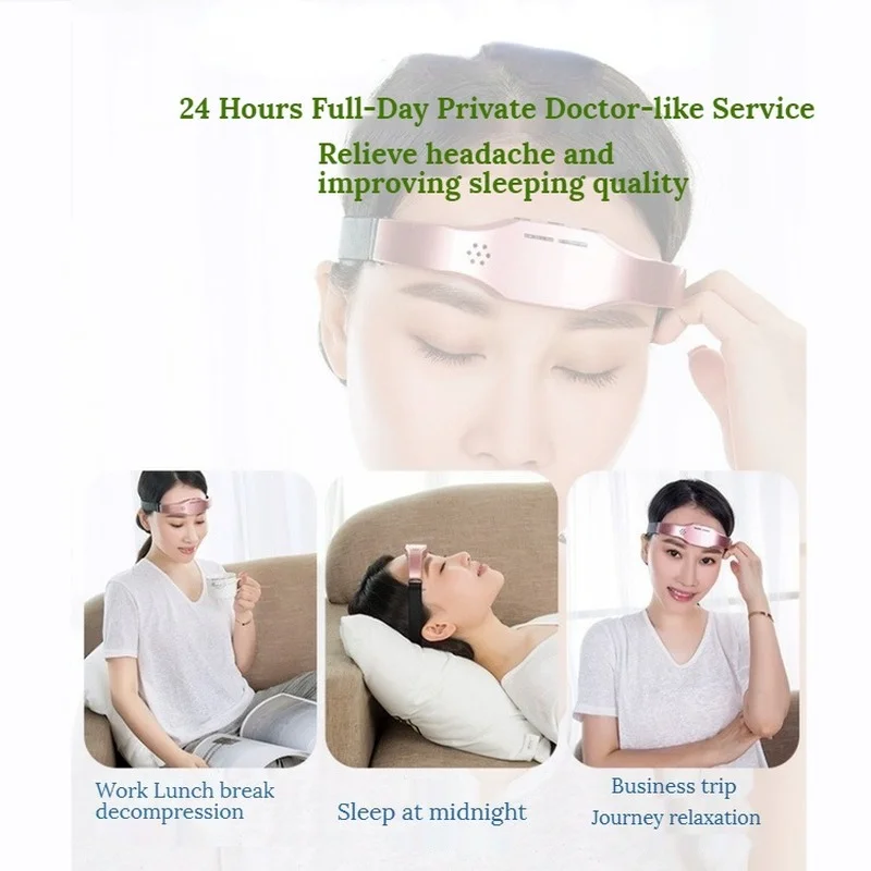 

Электрический массажер для головы, повязка на голову с функцией умного сна и голосовым управлением, для снятия депрессии и углубления мерид...