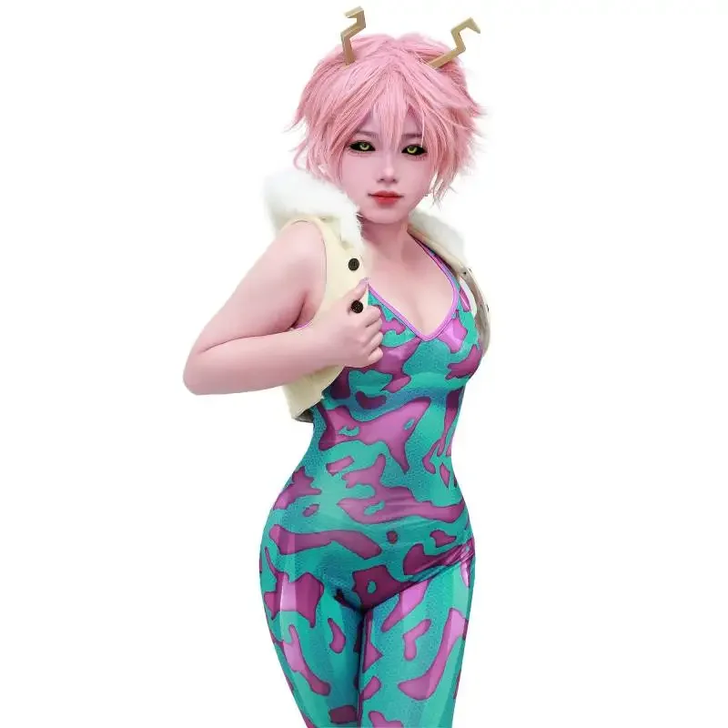 DAZCOS аниме косплей Pinky Ashido Mina костюмы для косплея женщин зентай комбинезоны из