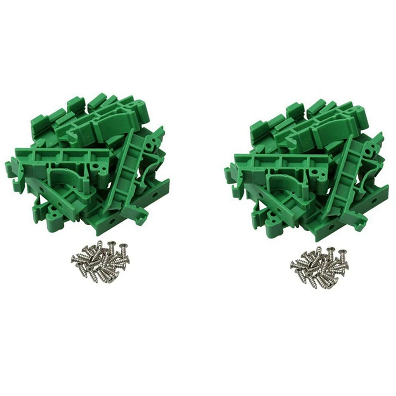 

40Pcs DRG-01 PCB For DIN 35 Rail Mount Mounting Support Adapter Circuit Board Bracket Holder Carrier Clips Connectors