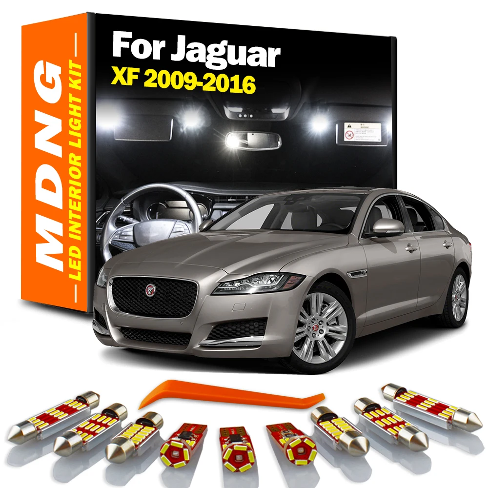 MDNG 13 шт. светодиодная интерьерная с Canbus светильник Kit для Jaguar XF 2009 2010 2011 2012 2013 2014 2015