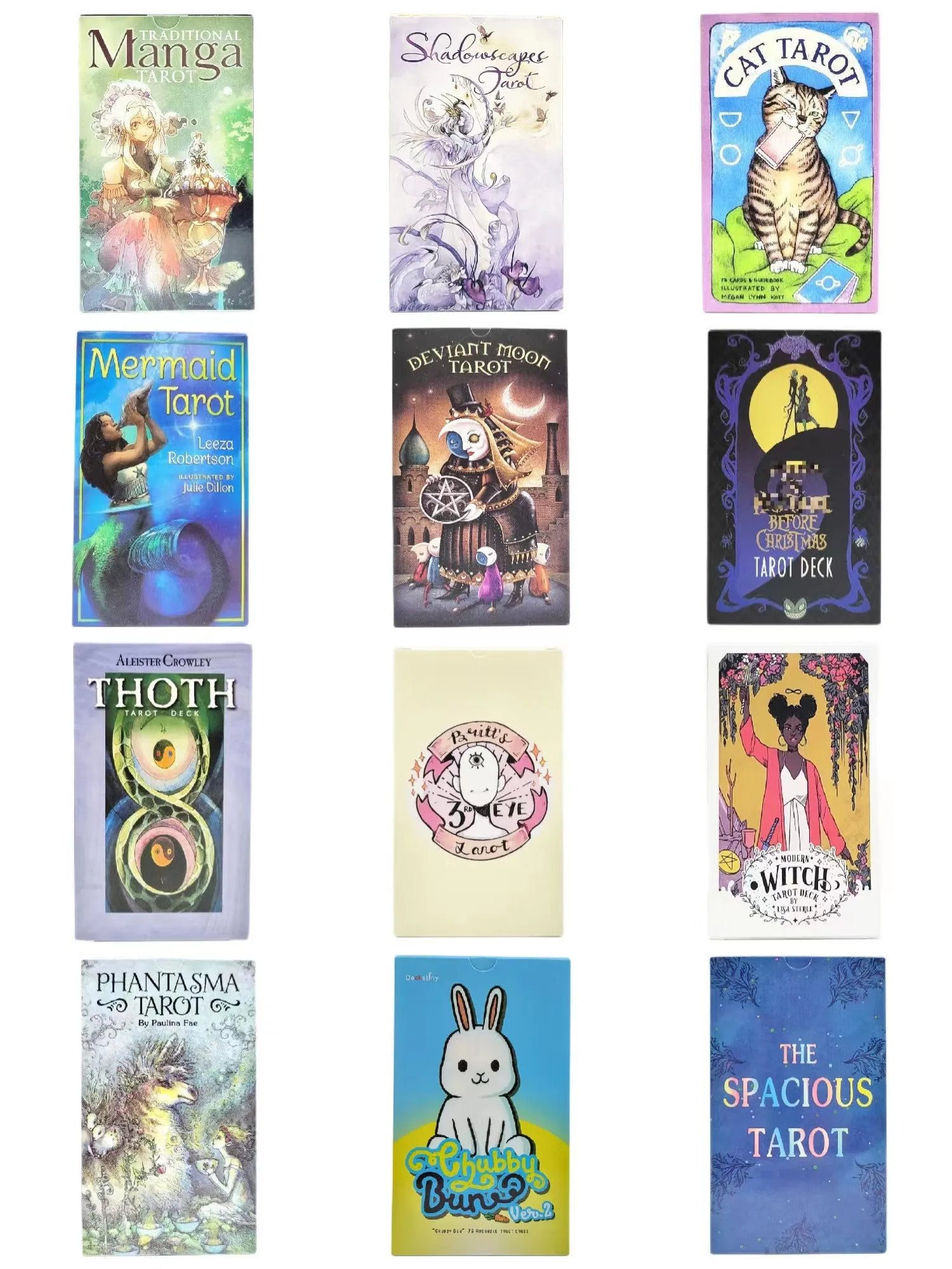 Enlarge Kinds of 12x7cm Tarot Card Deck in English Traditional Manga Shadowscages Cute Cat For Friends Party Divination Board Games