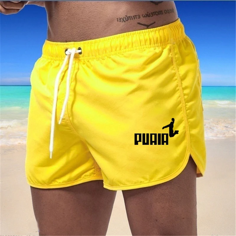 

Erkek düz renk yeni şort 2023 yaz Hawaii plaj tatil erkek mayoları moda marka rahat baskılı şort erkekler